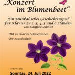 Einladung zum Musikalischen Geschichtenspiel für Klavier der Musikschule Schwandorf am 24.7.2022 in der Spitalkirche Schwandorf um 16 Uhr